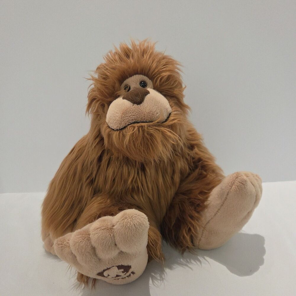 Aurora Big Foot Plush 10" Stuffed Animal Yeti Sasquatch Brown Tan Shaggy Soft